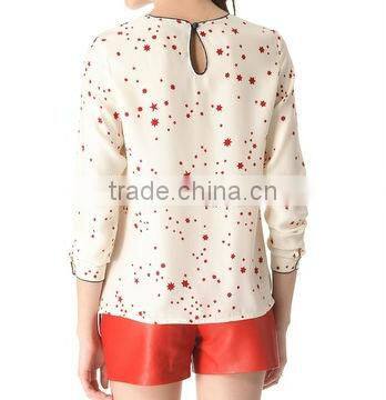 womens good quality star print chiffon tops
