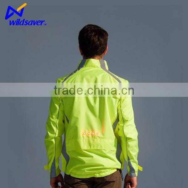 LED reflective commuter jacket for cycling