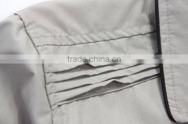 100% Cotton grey color slim fit stylish casual long sleeve fashion man Shirt