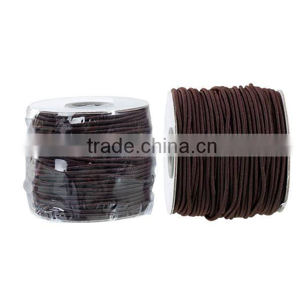 Polyamide Nylon Jewelry Thread Cord For Buddha/Mala/Prayer Beads Dark Coffee Elastic 2mm