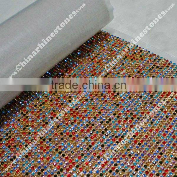 Hot fix rhinestone mesh point back chaton with glue