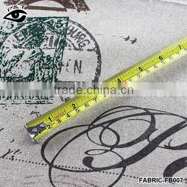 Vintage canvas textile cotton Retro Paris Style Letter Printed Canvas Fabric Linen&Cotton Fabric Household DIY Patchwork Textile