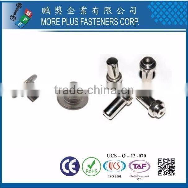 Taiwan Stainless Steel Shoulder Rivet 2mm Rivets Tubular Rivets For Leather