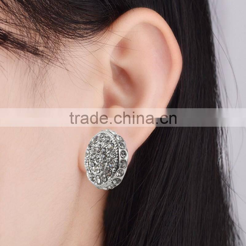 Customized Unisex 925 Sterling Silver Round Heavy Cartilage Hiphop Earrings Studs Jewelry Wholesale