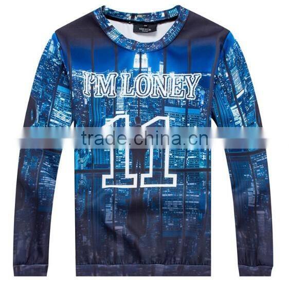Long Sleeve T shirt with 3D Full Printing for Wholesale