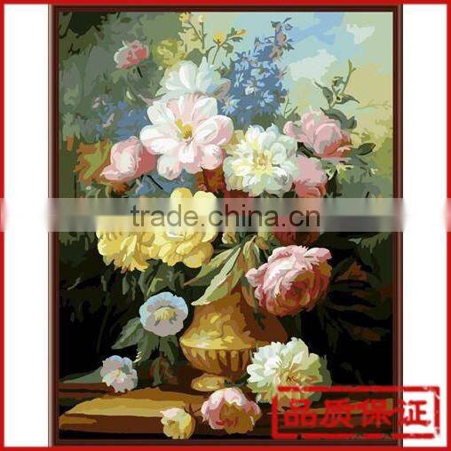 DIY hot offer modern paint by numbers figure oil painting flower
