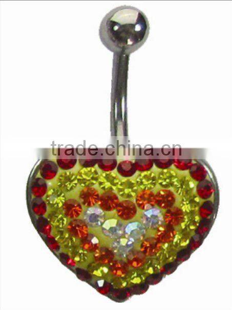 Love in navel piercing body jewelry