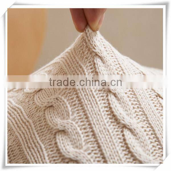 Good style cotton small office hold the twist knitting buttons cushions wool knit pillowcases