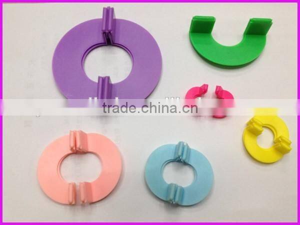 Neon color 6 sizes/set plastic yarn ball pompom maker for knitting crafts