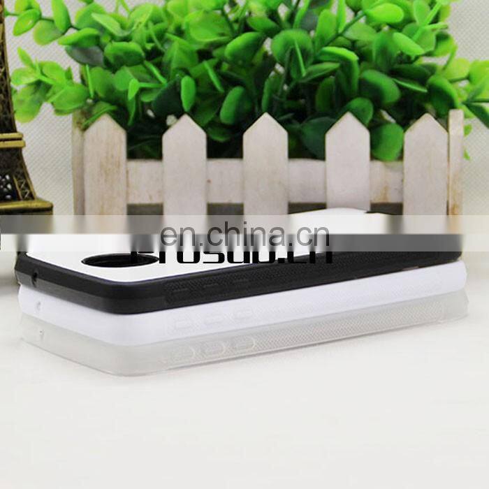 2d sublimation heat transfer PC +TPU silicon blank cell phone case with metal sheet for Prosub-Z Force