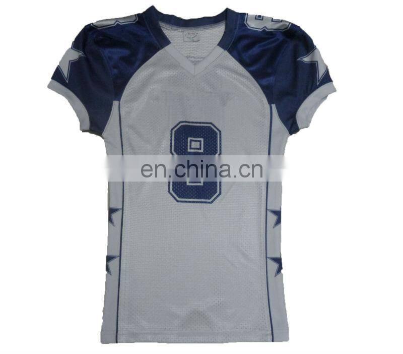 Hot selling sublimation print custom american football jersey