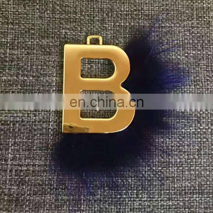 Popular and Fashion Winter Metal Letter Necklace Keychain/Mink Fur Accessory