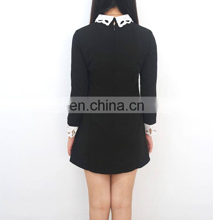 2015 spring the new fashion long sleeved ladies Slim lace dress