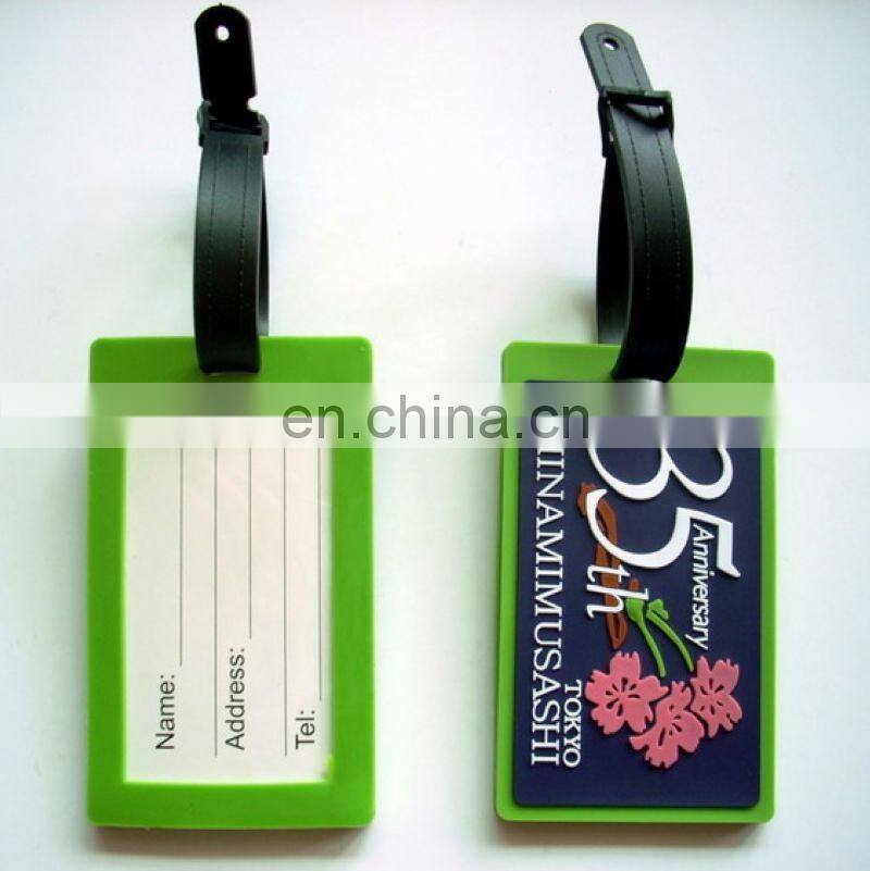 The ellipse soft pvc luggage tag/plastic luggage tag