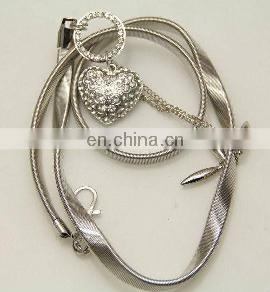 Elastic chain belt for ladies with fashion style