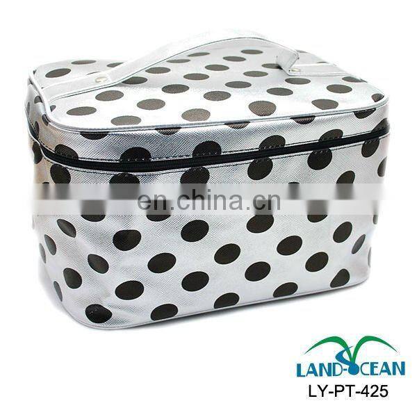gold PU cosmetic bag