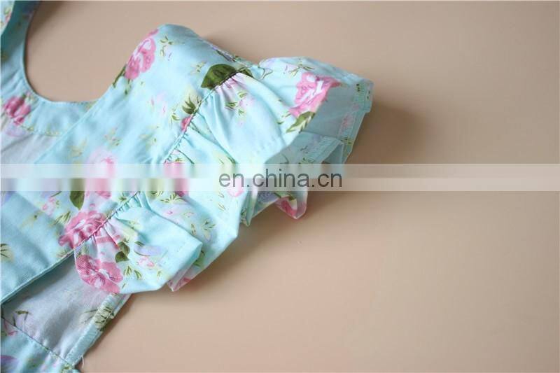 YIFAN 2018 Wholesale Cute Newborn Baby Romper Backless Summer Floral Ruffle Backless Summer Baby Girl Romper
