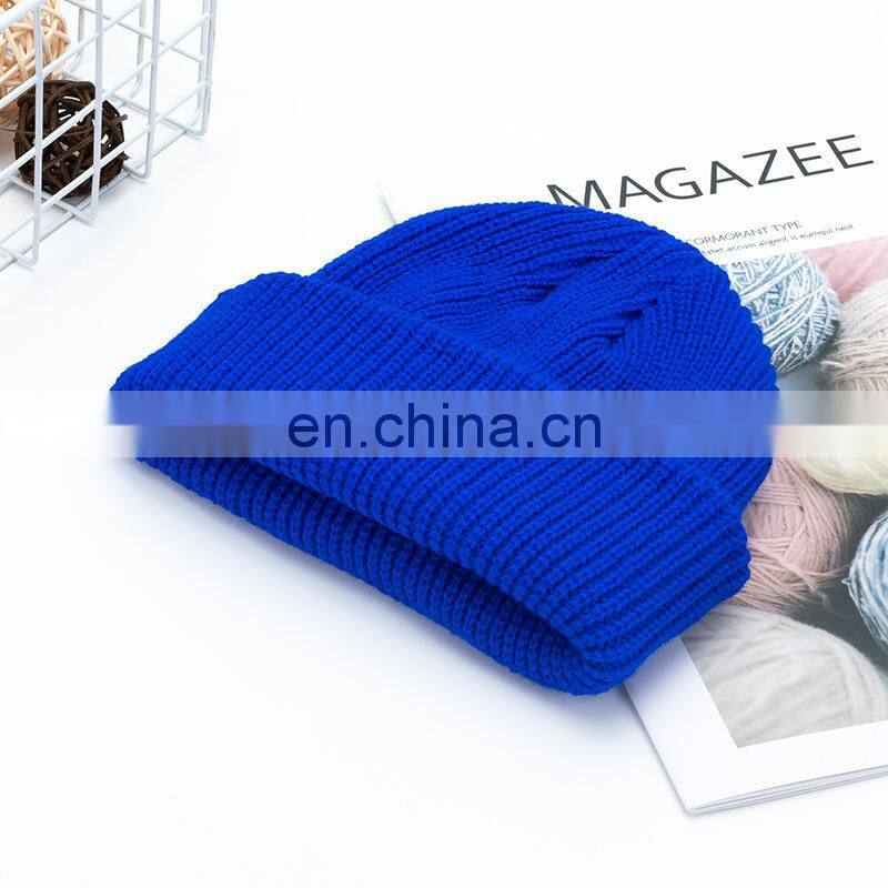 Adult Winter Warm Beanies Casual Short Thread Hip Hop Hat Men Beanie Female Girl Knitted Beanie Ribbed Skullcap Elastic Hats
