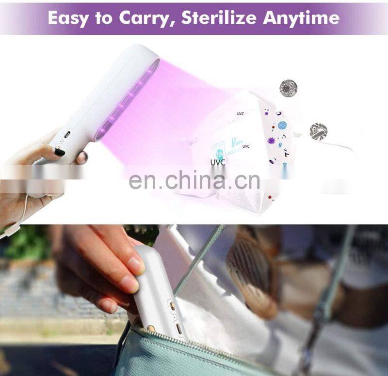 UV disinfection stick, portable LED disinfection lamp USB Rechargeable UV C sterilizer wand