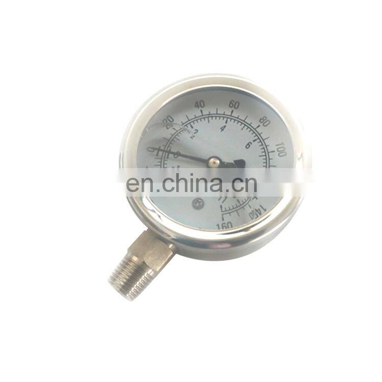 Manometer Liquid Filled Pressure and Vacuum Gauges Compound Torque Pressure Gauge With Diaphragm Seals