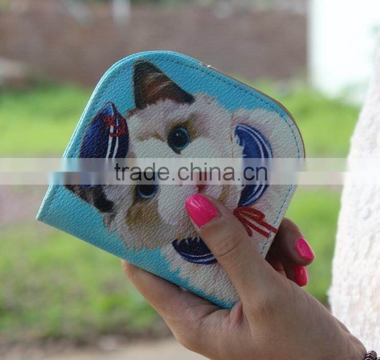 Newest simple Lovely Model PU leather Wallet Cartoon and animal Billetera Cartera for women para dama Mujer
