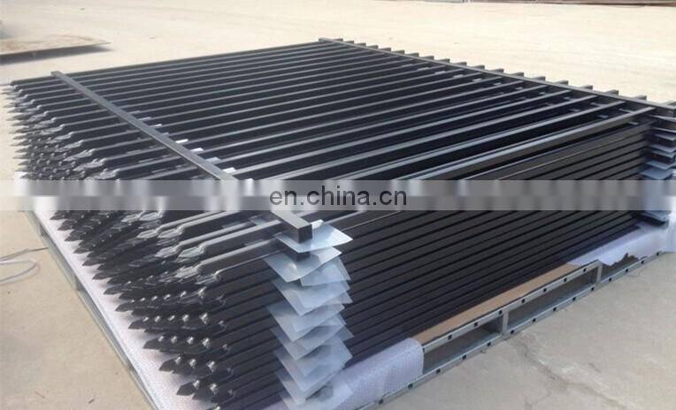 yard garden wrought iron steel fence,galvanized palisade fence,metal fence.