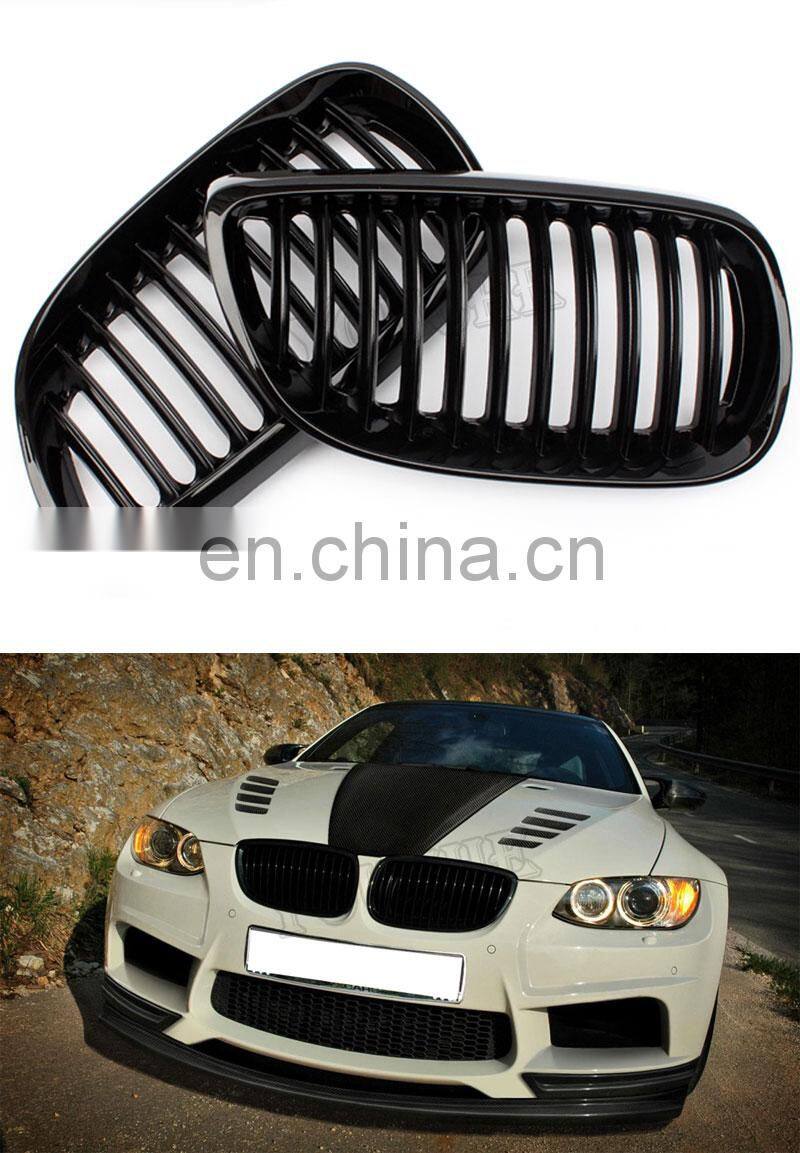 ABS black front hoot kidney grille for BMW 3 series E92 E93 M3 Pre-LCI 2006-2009 & E90 M3 car grill