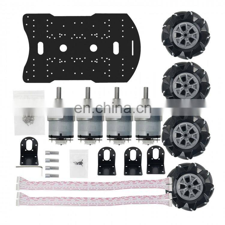 Unfinished Black/Silver 4WD Load Capacity 10KG Mecanum Robot Car Smart Car Chassis Kit