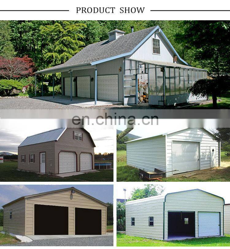 Prefabricated steel metal car garage one story movable cheap