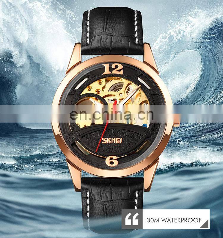 Skmei 9226 Private Label Men Mechanical Watch Analog Fashion Leather Waterproof Automatic Wristwatch