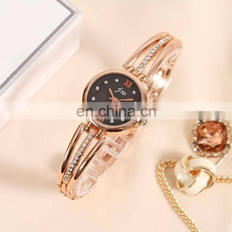 JW 3512 Guangzhou charm stainless steel quartz analog ladies diamond rose gold women watches