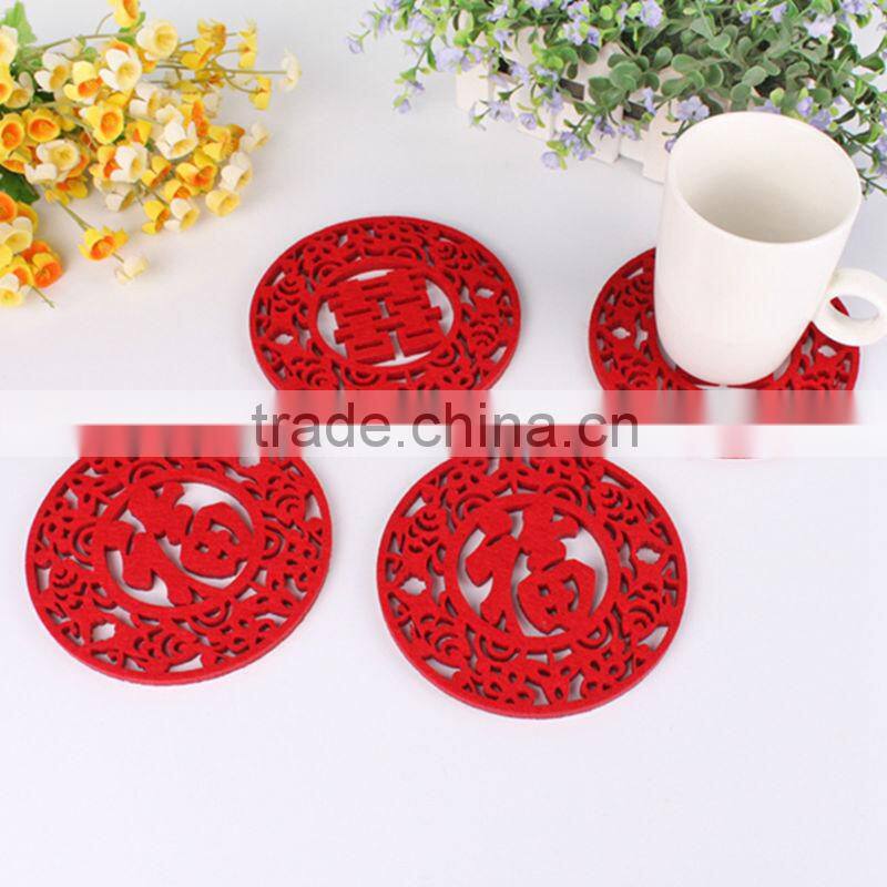 colorful felt coffee drinking tea cup coaster