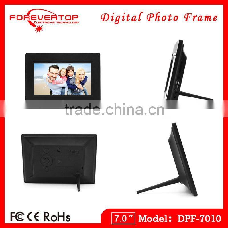 2016 China factory price 7 inch digital wooden photo frames picuture frames