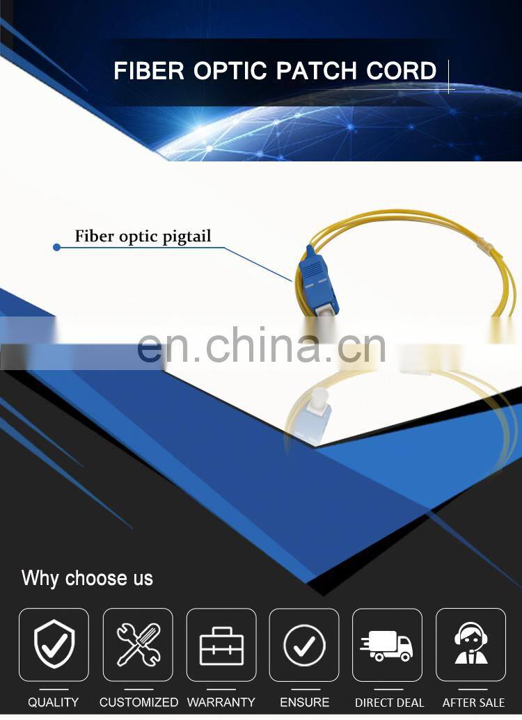 SC APC UPC Sm 9/125 1m 1.5m 0.9mm G652d G657A PVC LSZH Fiber Optic Pigtail