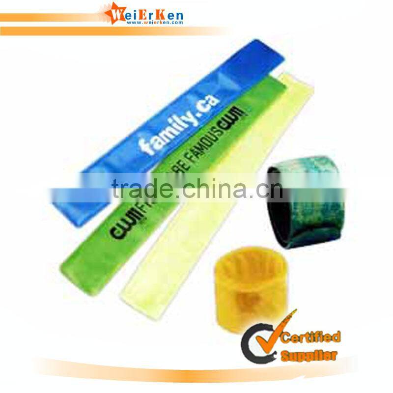 Promotional and EN71 PVC reflex slap band