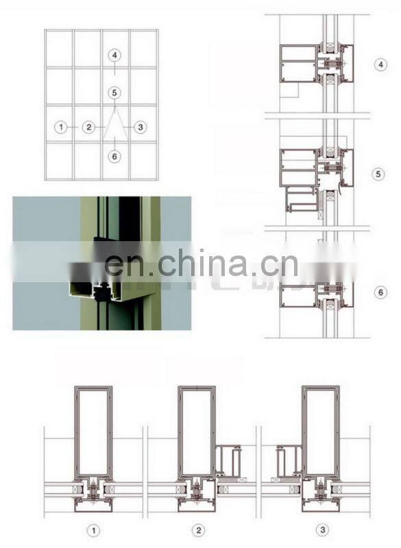 aluminum composite wall panel curved glass panel curtain wall