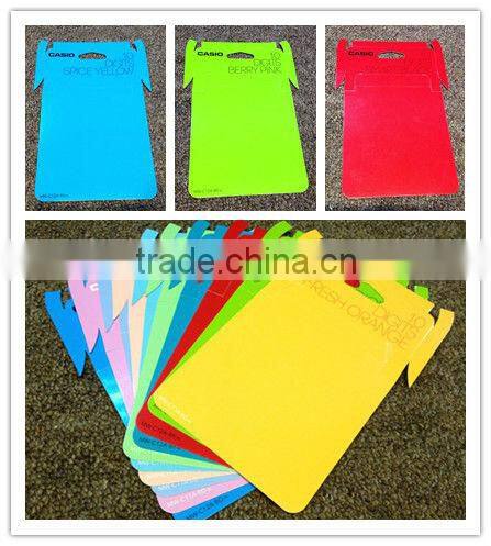 12 Casio computer color cards/Colorful personalized paper cards with hand hole