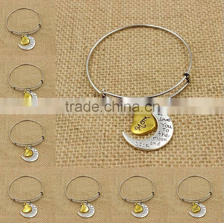 2016 alex bangles adjustable expandable silver bangles wholesale cheap price unisex gender bangles