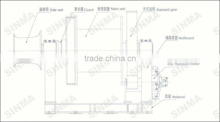 vessel tugger hydraulic winch