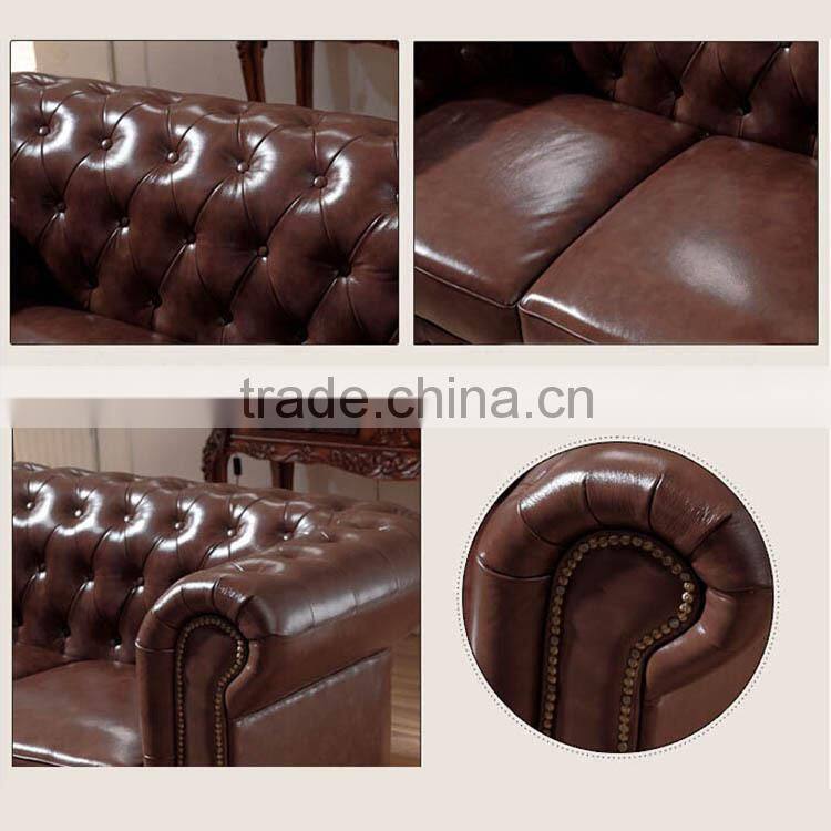 Antique Home Furniture Chesterfield Sofa Set/Home furniture Antique Appearance leather sofa