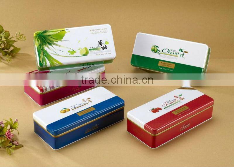 Decorative round coin bank tin box with lock