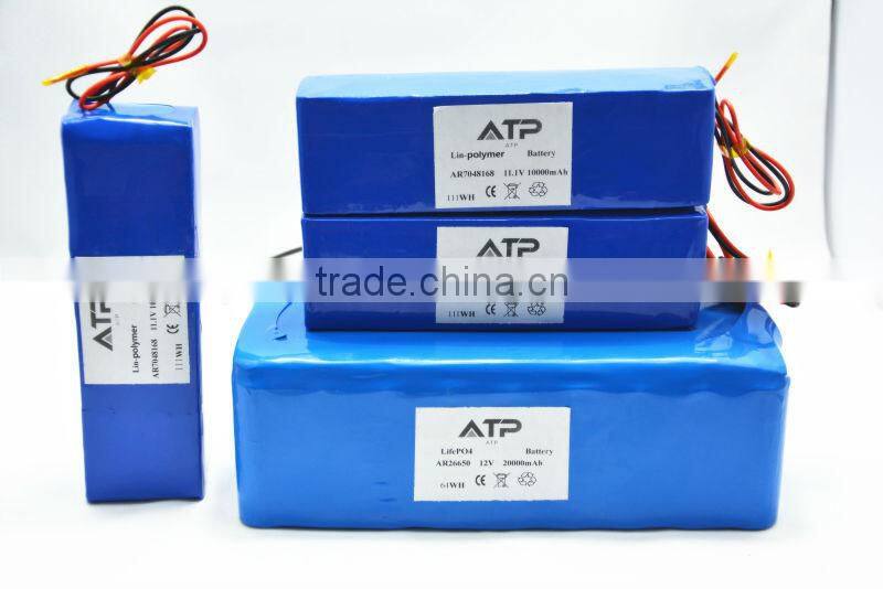 Customized li-ion battery pack 12v 10ah / lithium ion battery 12v 10ah / 12v 18650 battery pack for solar light
