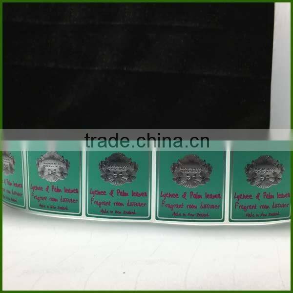 Best design Embossed Adhesive Vinyl Printing Stickers for Cosmetic