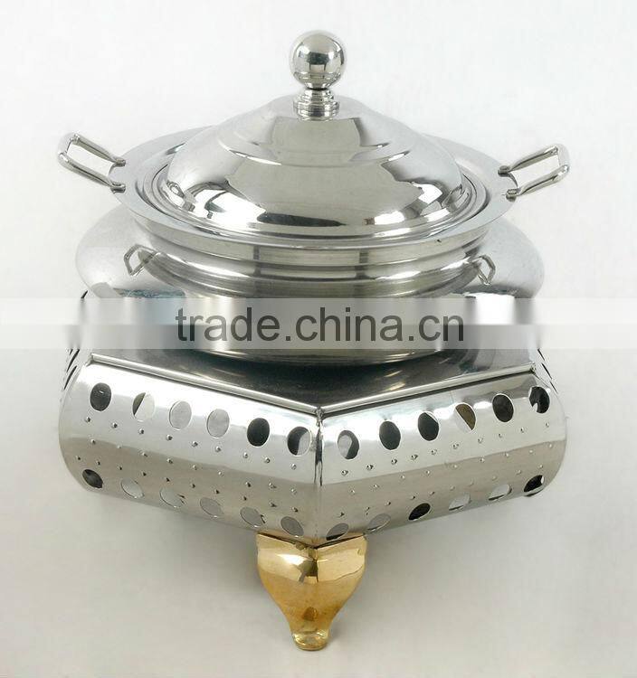 Steel Cheffing Dish, Wedding & Party utensils, food serving dish, hot keeping dish, Catering item, Hotel & Restaurant utensils