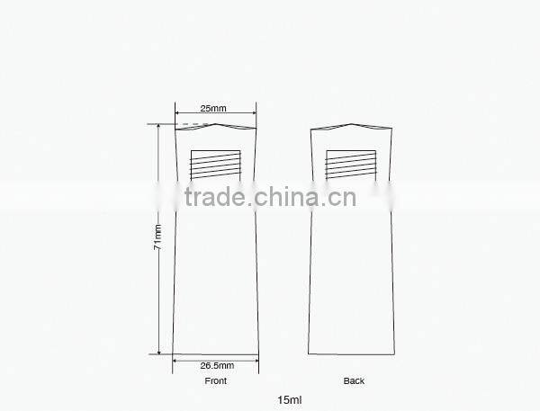 15ml Unique Square PP Lotion Pump Bottle for Cosmetic Packaging