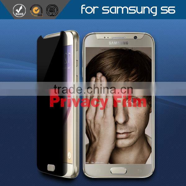 Newest anti spy privacy screen protector/film for Samsung galaxy S6