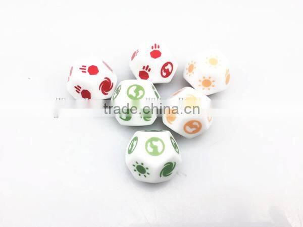 custom 12 sided laser engraved dice