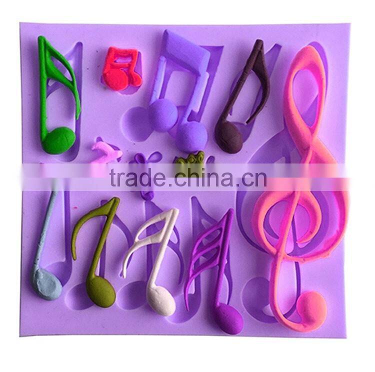 3D musical note Silicone Cake Mold wedding bread baking Tool Soap chocolate Mold