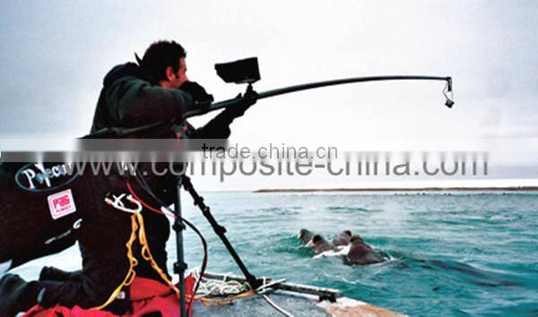 High strength carbon fiber telescoping pole for photography