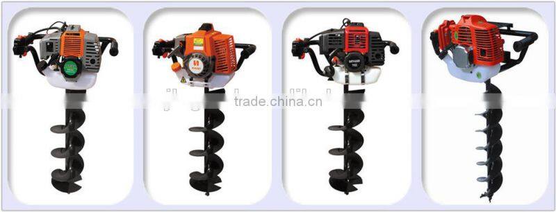 52cc gasoline earth auger machine with 100mm,150mm,200mm bit